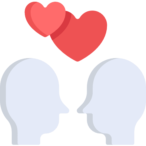 In love psychology love and romance in love icon