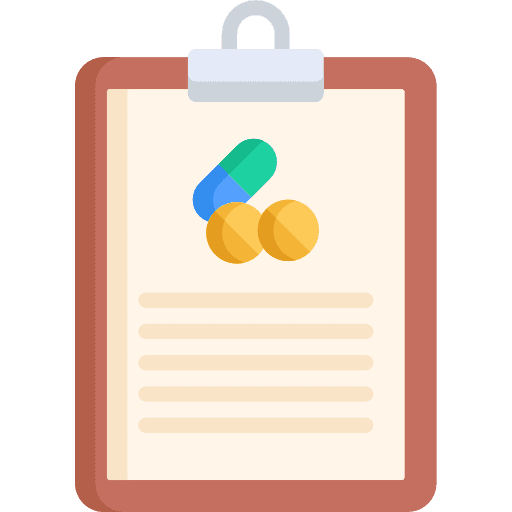 Medical history sign patient clinic icon