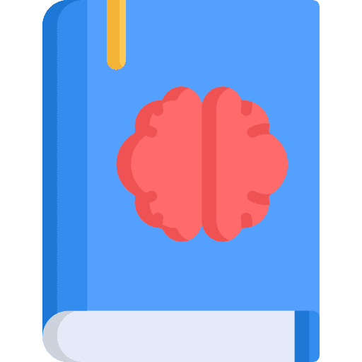 Book psychology brain education icon