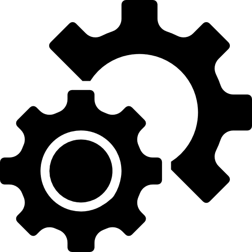 Settings gears cogwheels wheels icon