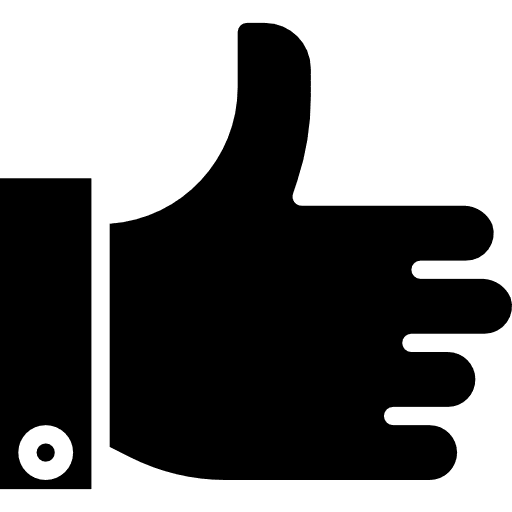 Social thumbs up hand gesture thumbs icon