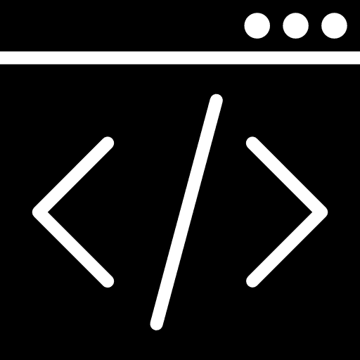 Coding programing language browser ui icon