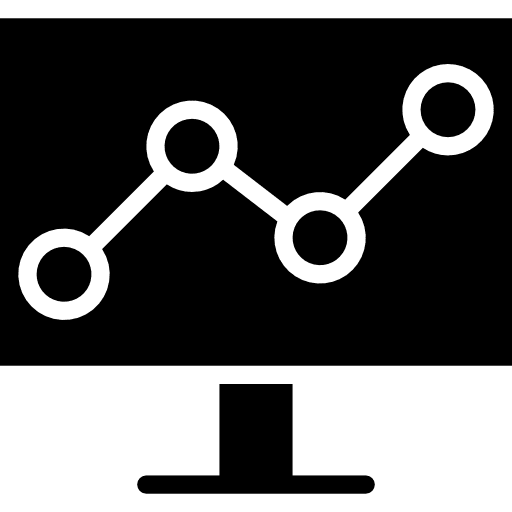 Monitoring monitor business and finance stats icon