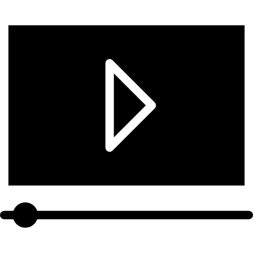 Video marketing ui film roll music and multimedia icon