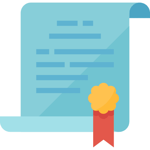 Guarantee commerce and shopping contract files and folders icon