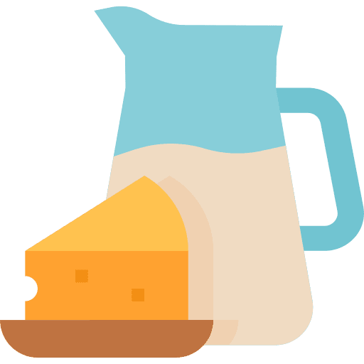 Milk products food and restaurant milk food icon