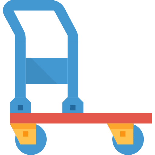 Trolley shopping cart shipping and delivery icon