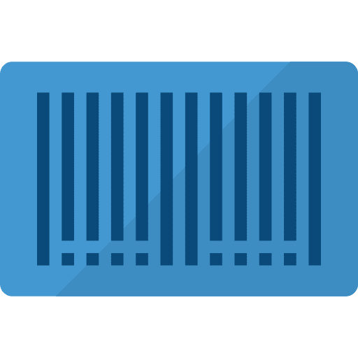 Barcode commerce and shopping line lines icon
