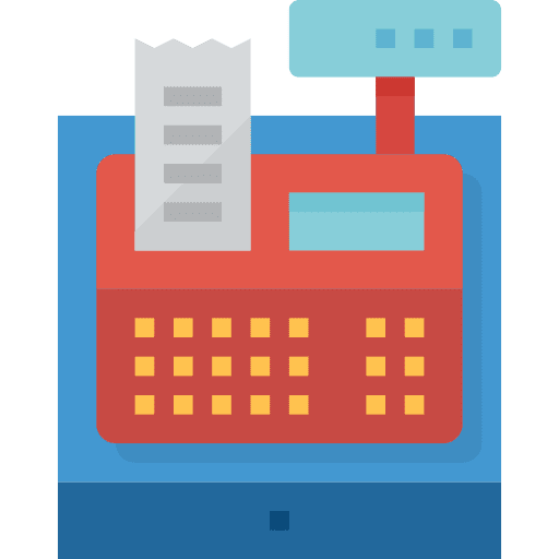 Cash register cash register supermarket payment icon