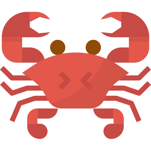 Crab aquarium crabs food icon
