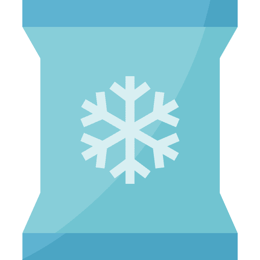 Frost bag food and restaurant snowflake icon