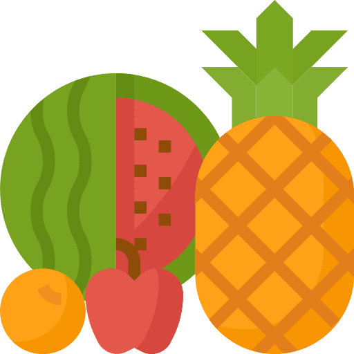 Fruit orange pineapple organic icon