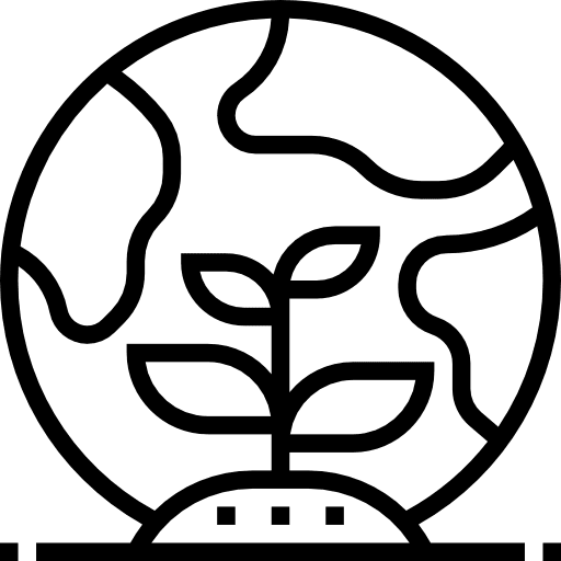 Planet earth ecology sustainable green icon