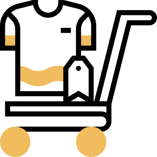 Shopping cart shirt fashion clothes icon