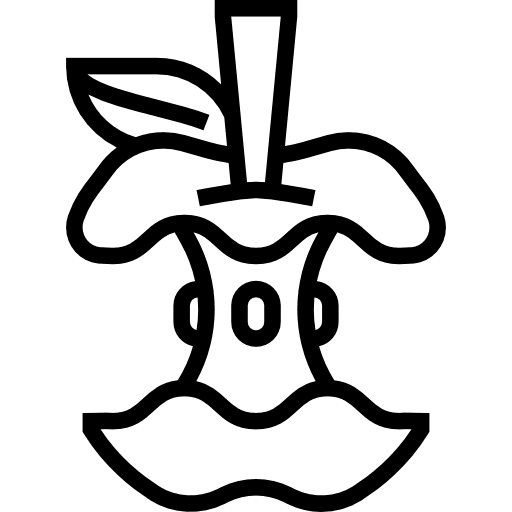 Apple biodegradable recycling ecology icon