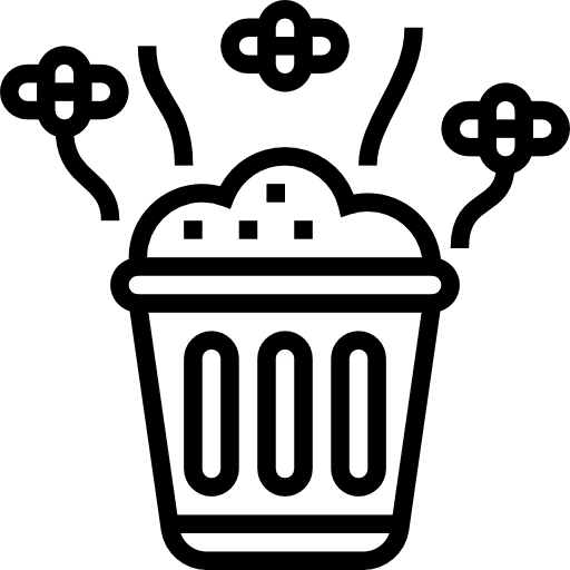 Bad smell trash garbage bin icon