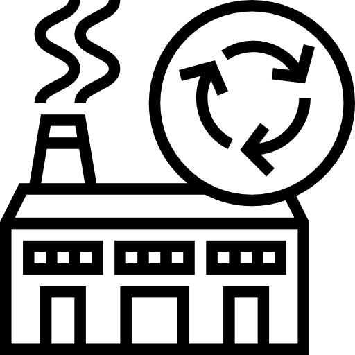 Eco factory factory recycling eco factory icon