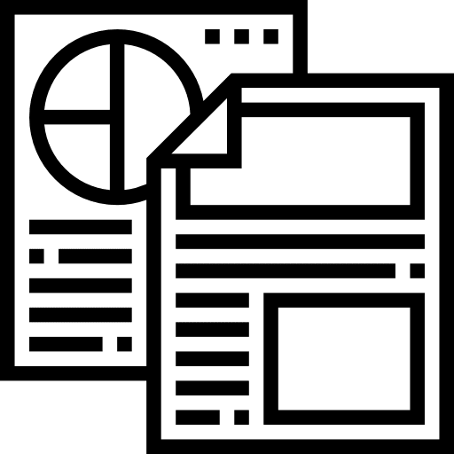 Paper archives business and finance document icon