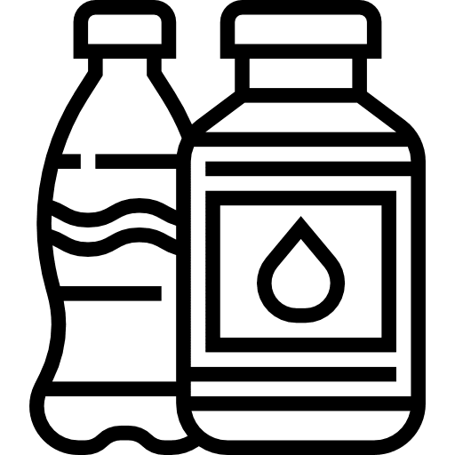 Plastic bottle food and restaurant drink food icon