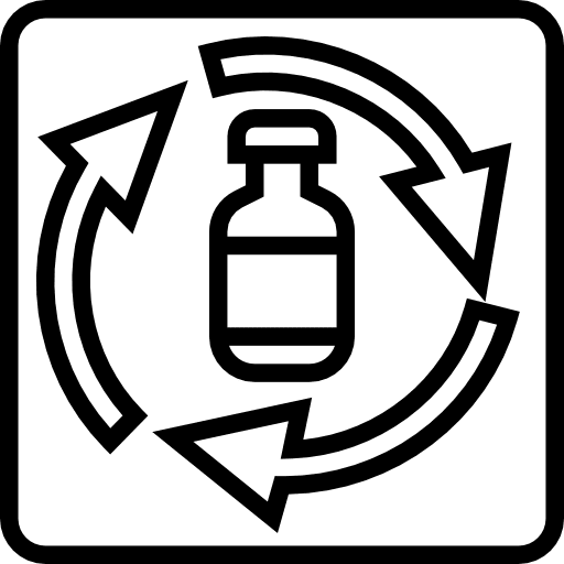 Reuse bottle reuse sustainability icon