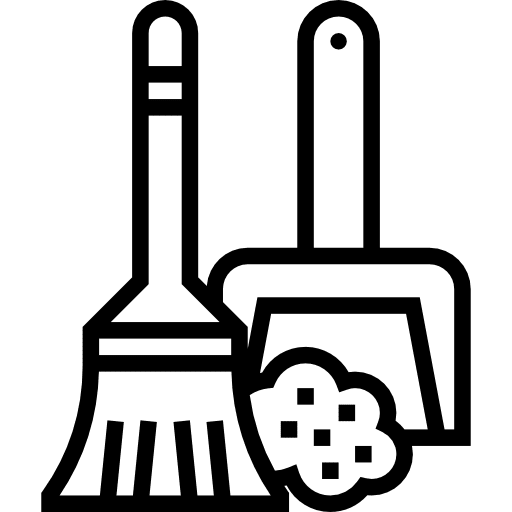 Sweep cleaning clean sweeping icon