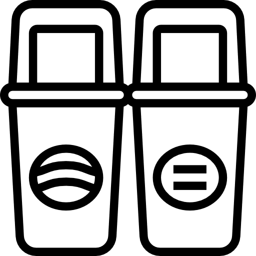Waste separation separate garbage icon