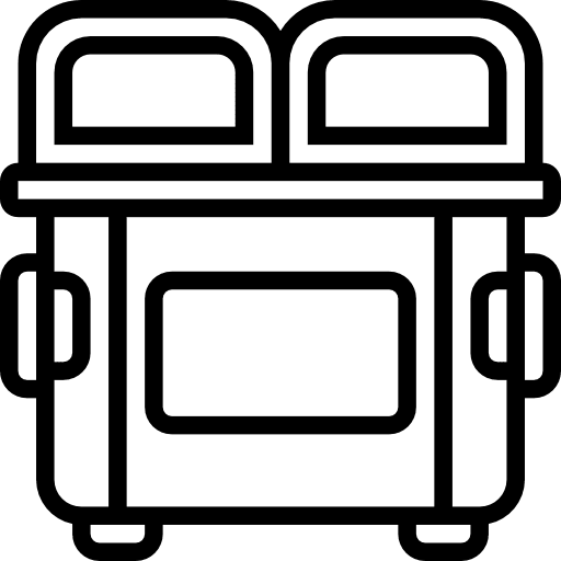 Rubbish waste ecology and environment bin icon