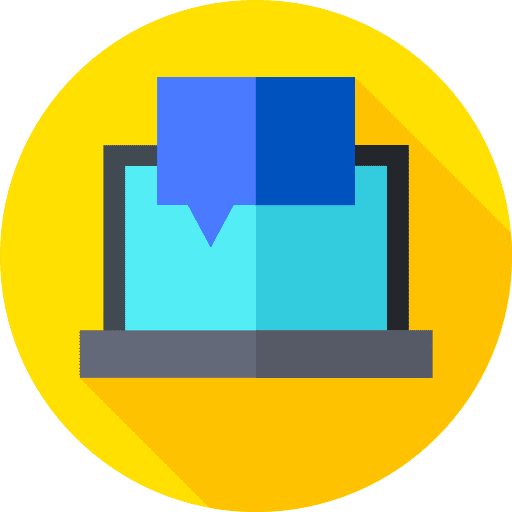 Chat mail ui laptop icon