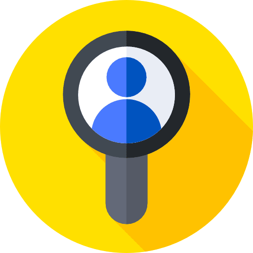 Search contacts internet web site icon