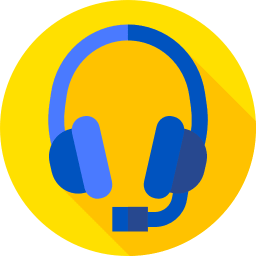 Headset business and finance logistics communications icon