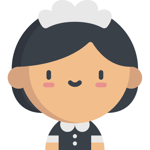 Maid smile avatar uniform icon