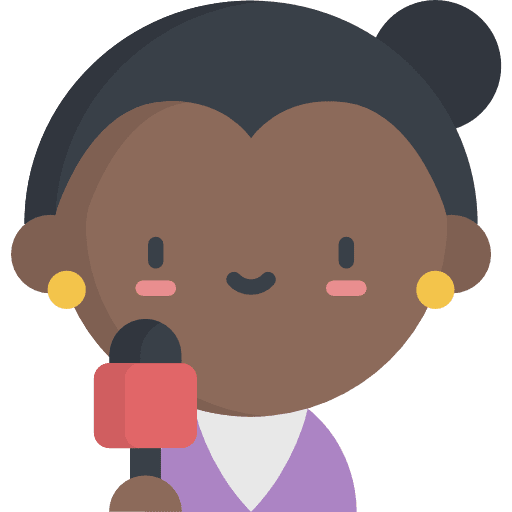 Reporter black person jobs smile icon