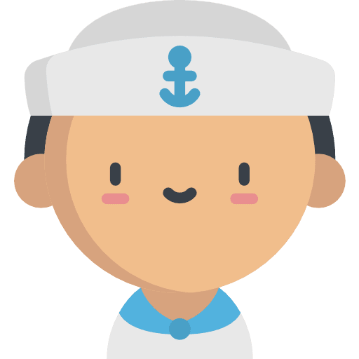 Sailor smile avatar person icon