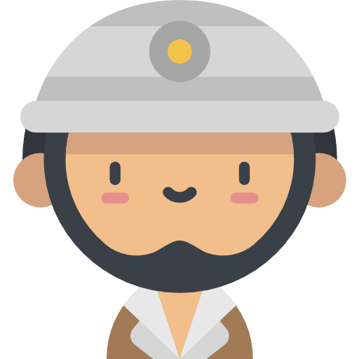 Miner user bread profession icon