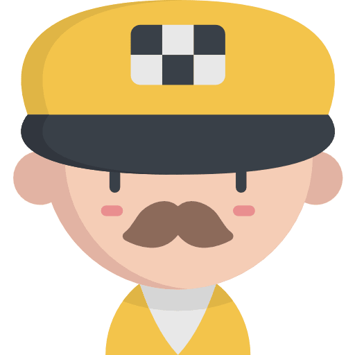Taxi driver jobs profile uniform icon