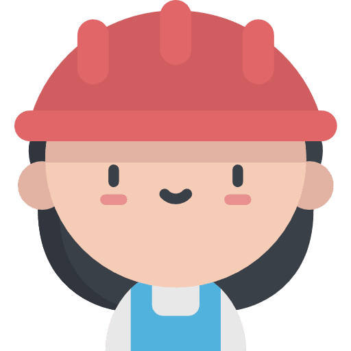 Worker profession woman contractor icon