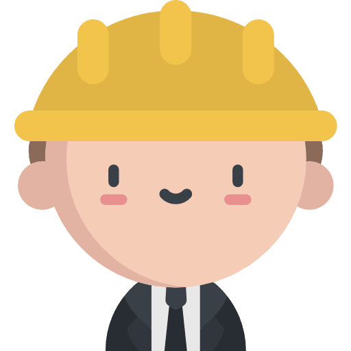 Engineer professions and jobs uniform helmet icon