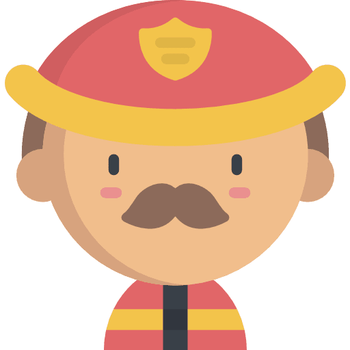 Fireman profession user profile icon