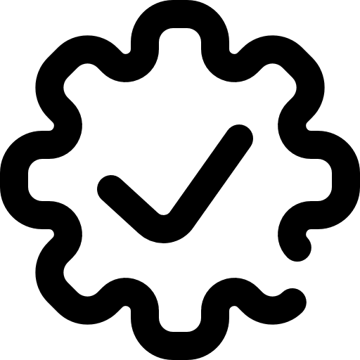 Check mark process circle shapes and symbols icon