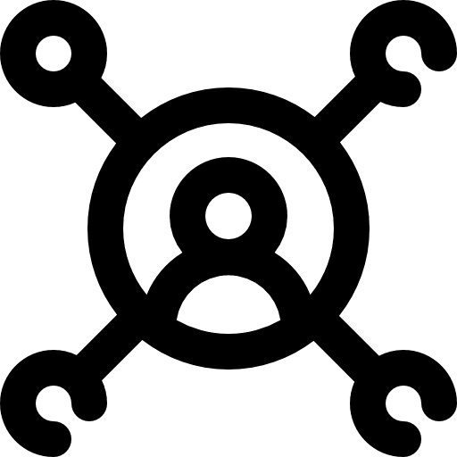 Social media collaboration organization social media icon