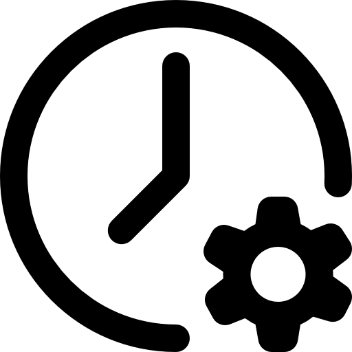 Time tool watch time and date icon