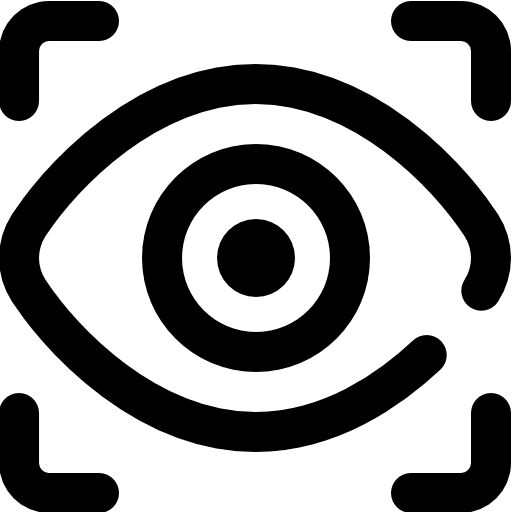 Vision look focus seo and web icon