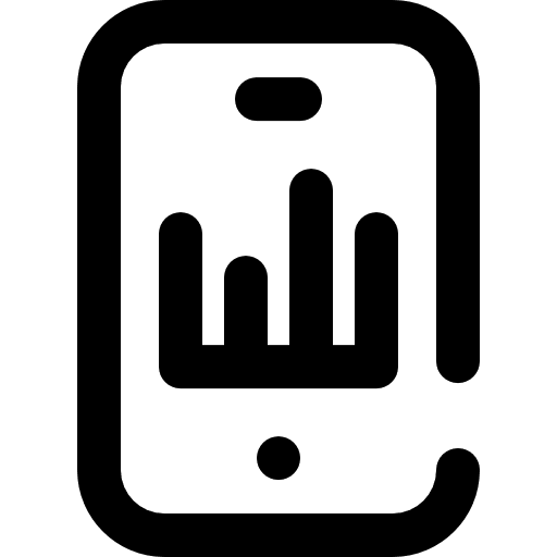 Analytics technology mobile phone smartphone icon