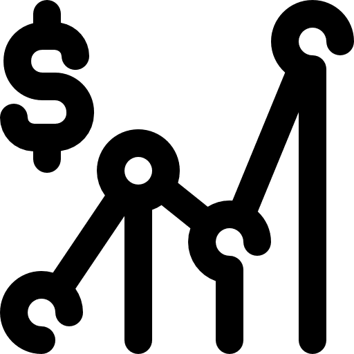 Graph business and finance chart finance icon