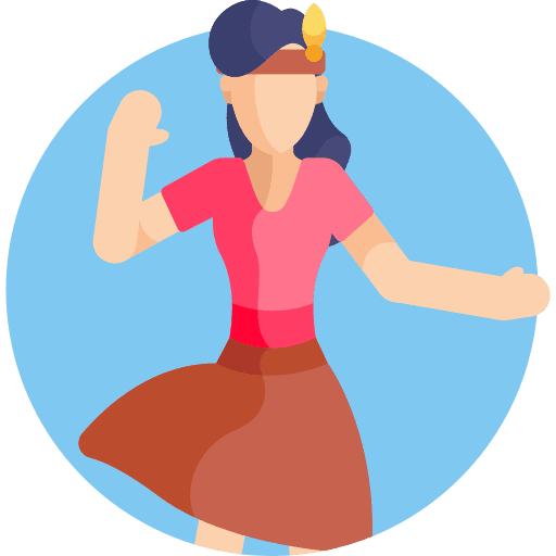 Traditional dance people girl dancing icon