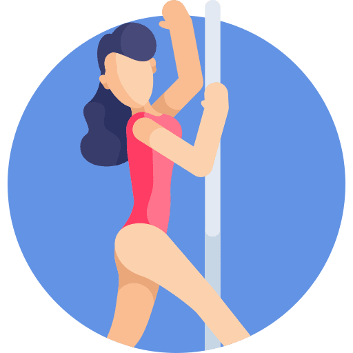 Pole dance people bar dancer icon