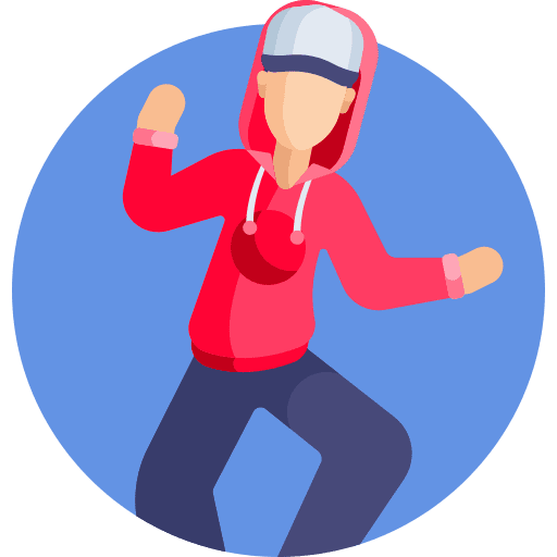 Street dance urban dancing fun icon