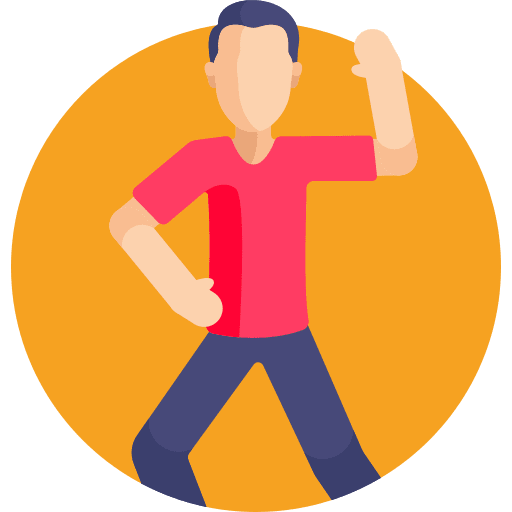 Dance person human art and design icon