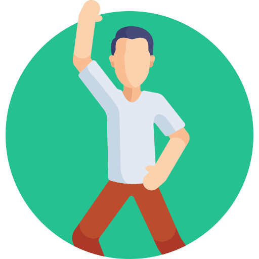 Disco people music party icon