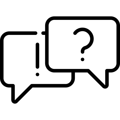 Dialog question mark conversation communications icon